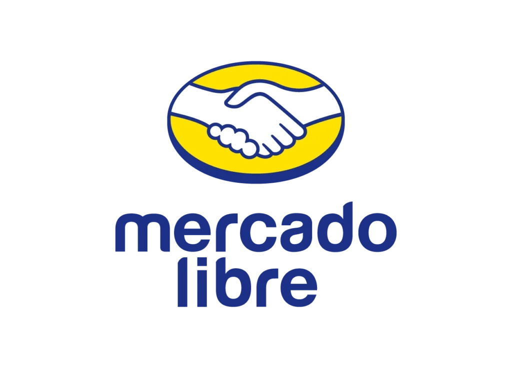 Logo azul y amarillo de Mercado Libre