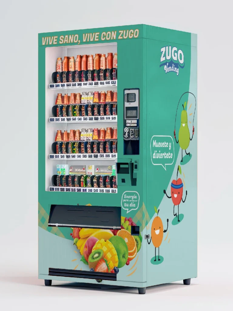 Máquina vending combo de alimentos naturales | Productos Zugo
